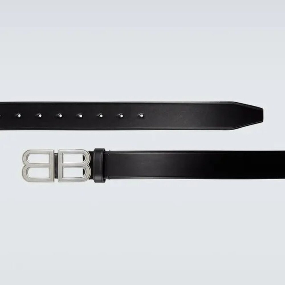 Balenciaga BB Monogram Belt - Black